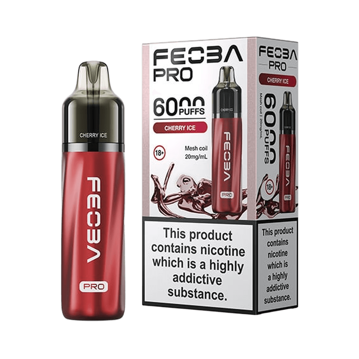Feoba Pro 6000 Vape Kit - Cherry Ice - Beginner Vape Kits