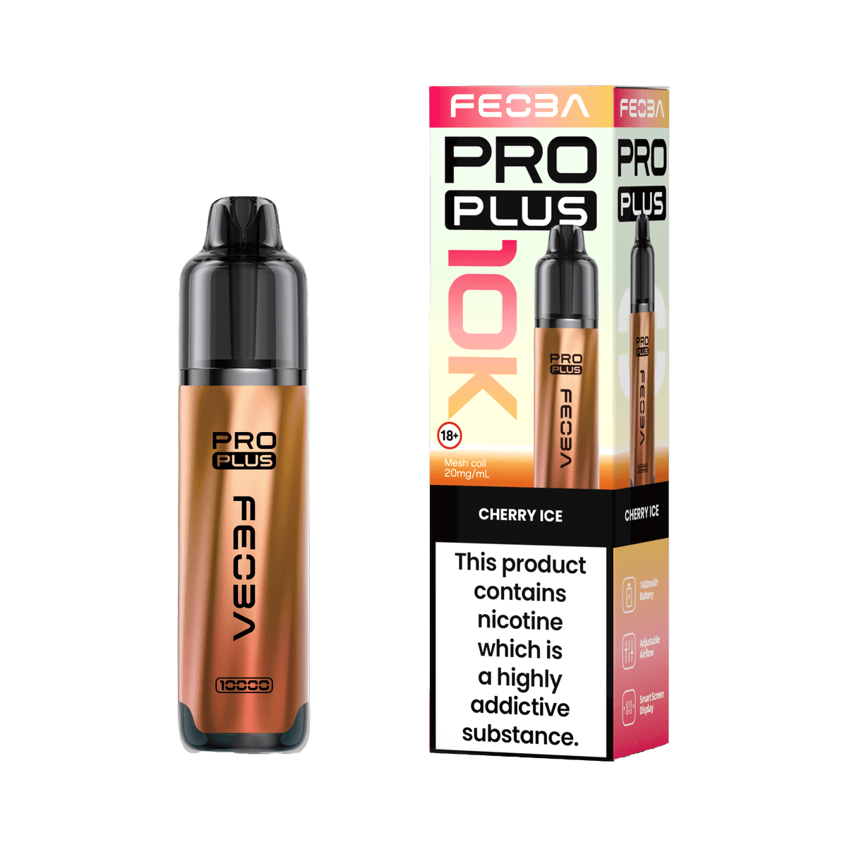 Feoba Pro Plus 10K Pod Kit - Cherry Ice - Beginner Vape Kits
