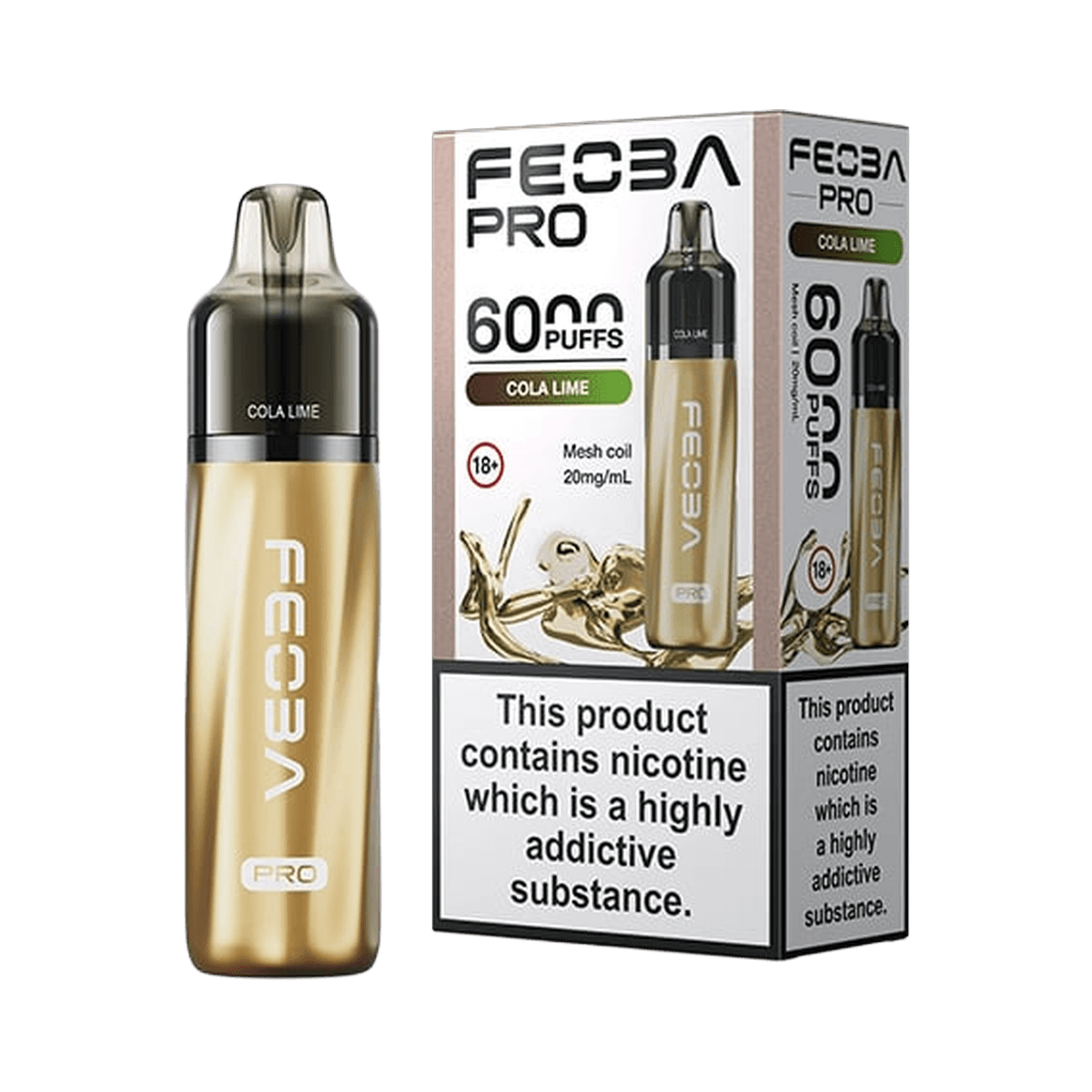 Feoba Pro 6000 Vape Kit - Cola Lime - Beginner Vape Kits