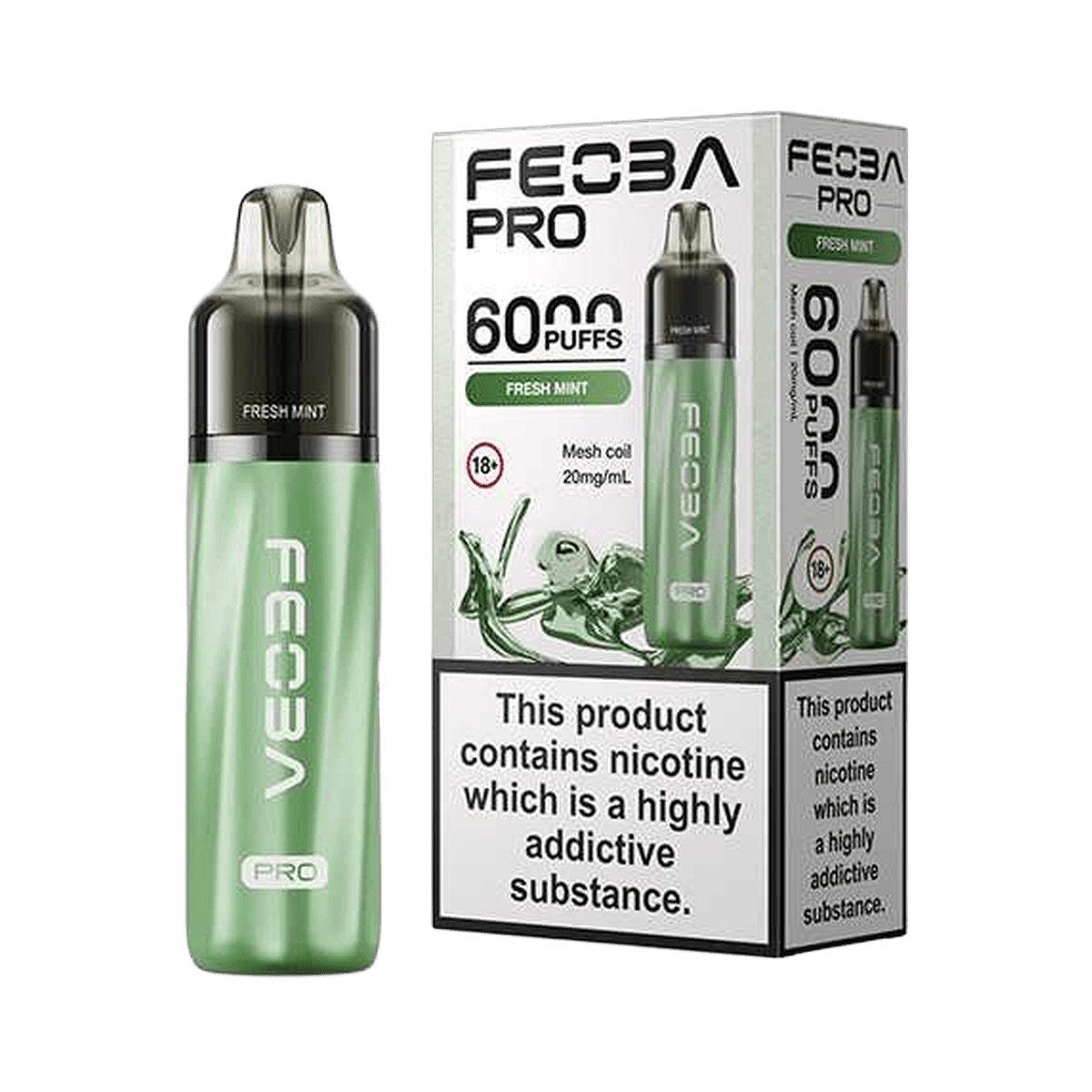 Feoba Pro 6000 Vape Kit - Fresh Mint - Beginner Vape Kits