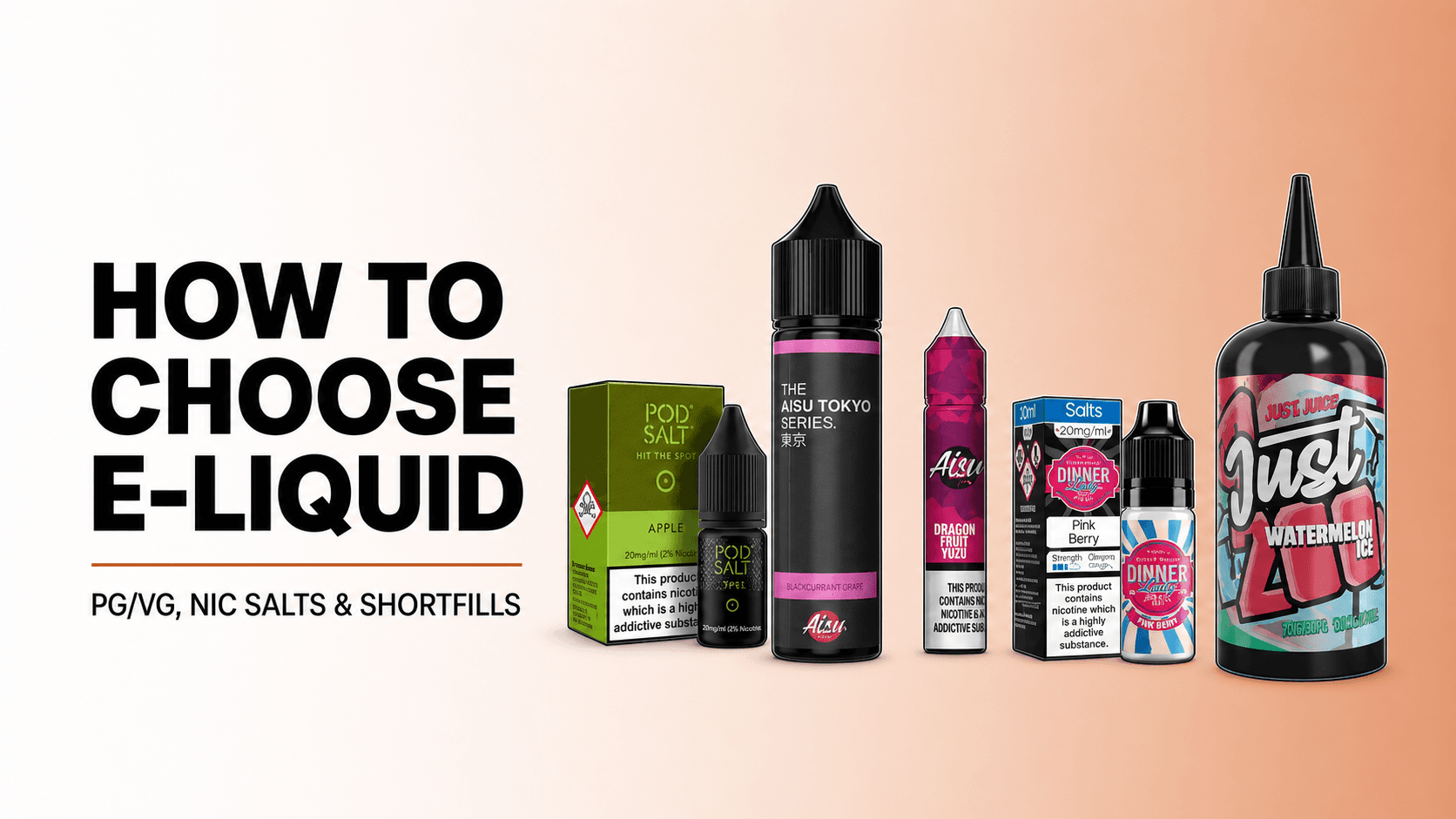 Original Pod Salt, Aisu, Dinner Lady and Just Juice products in the source lineup
