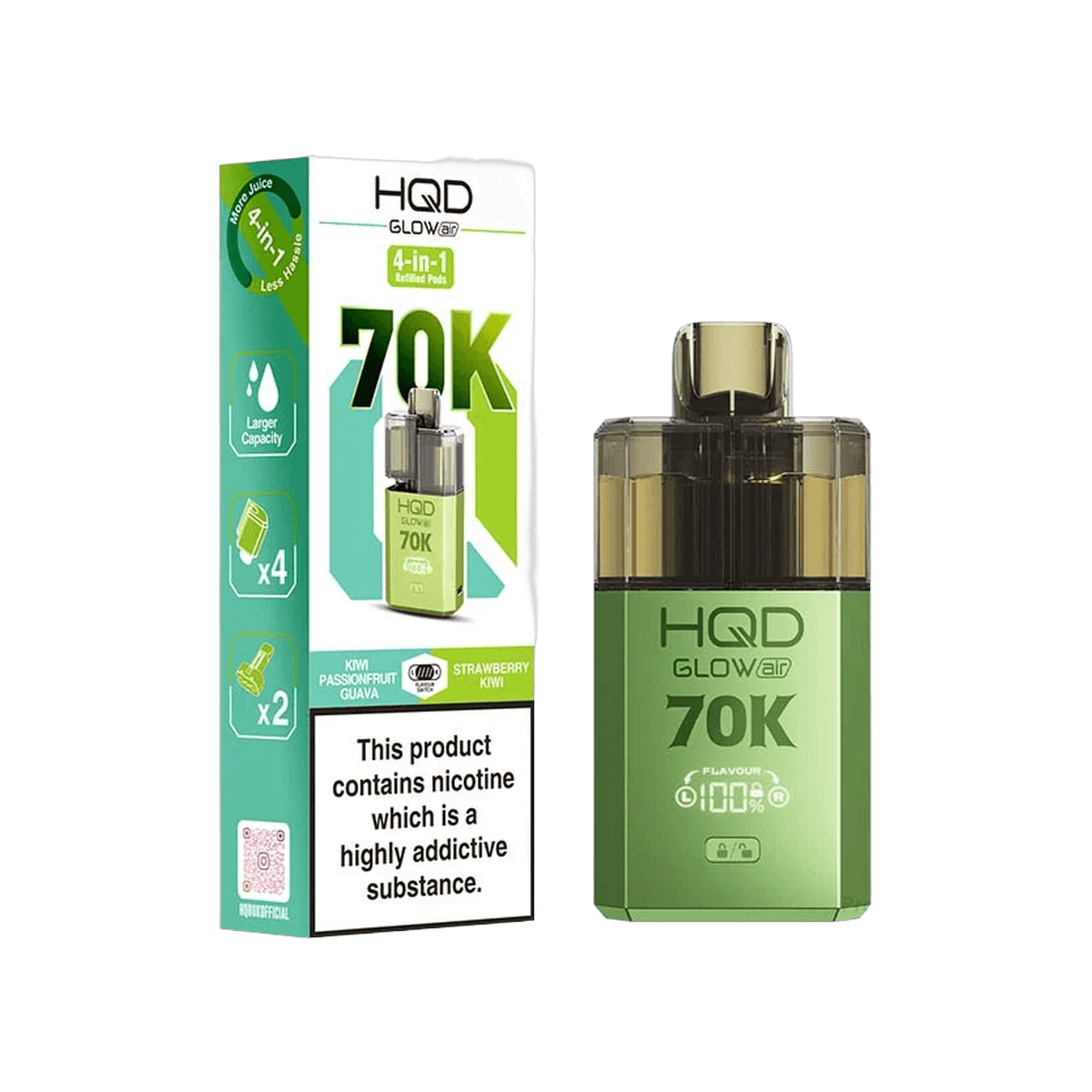 Kiwi Passionfruit Guava-Strawberry Kiwi HQD E-Liquid
