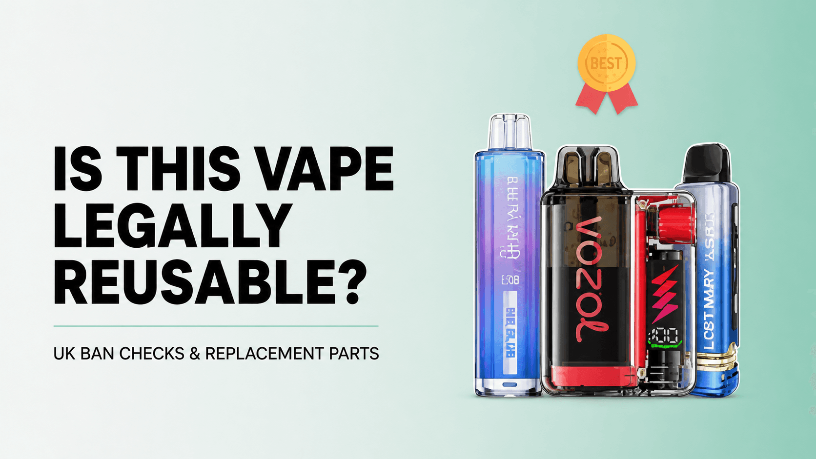 Four original reusable/disposable-style devices retained with the source Best medal