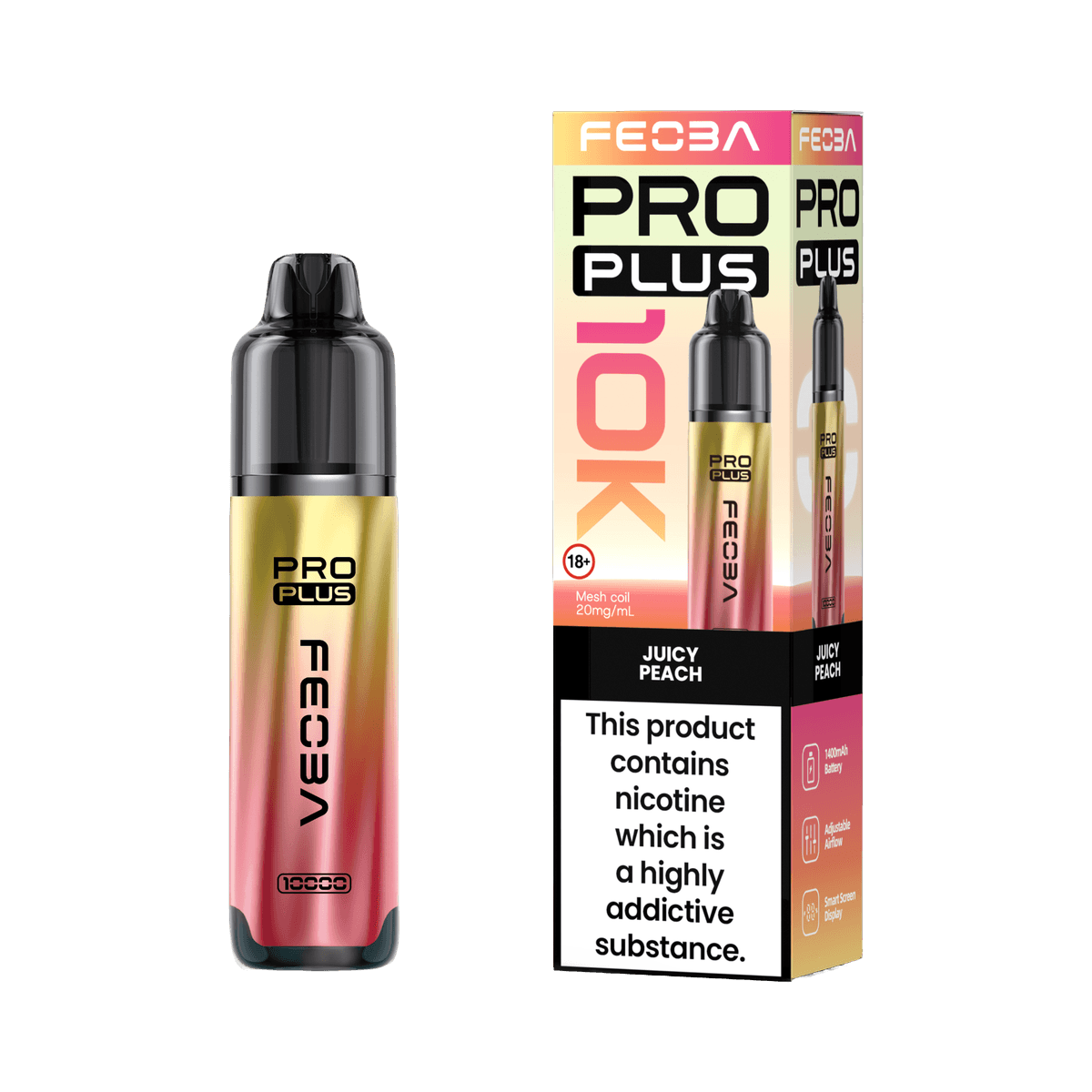 Feoba Pro Plus 10K Pod Kit - Juicy Peach - Beginner Vape Kits