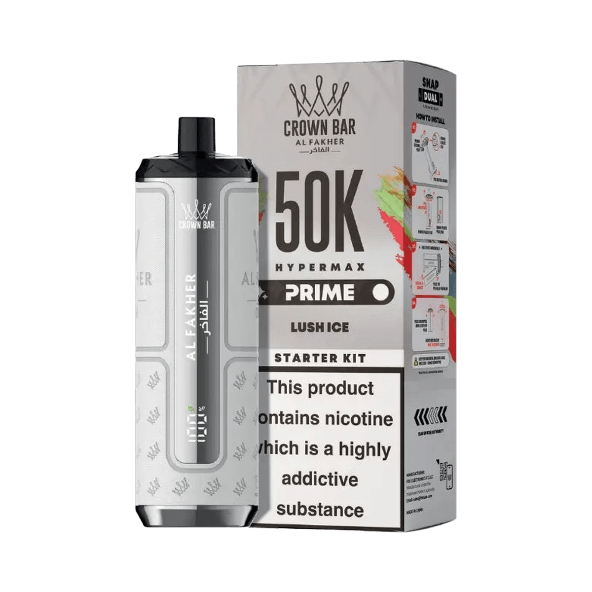 Al Fakher 50K Hypermax Prime Pod Kit - Lush Ice - Beginner Vape Kits