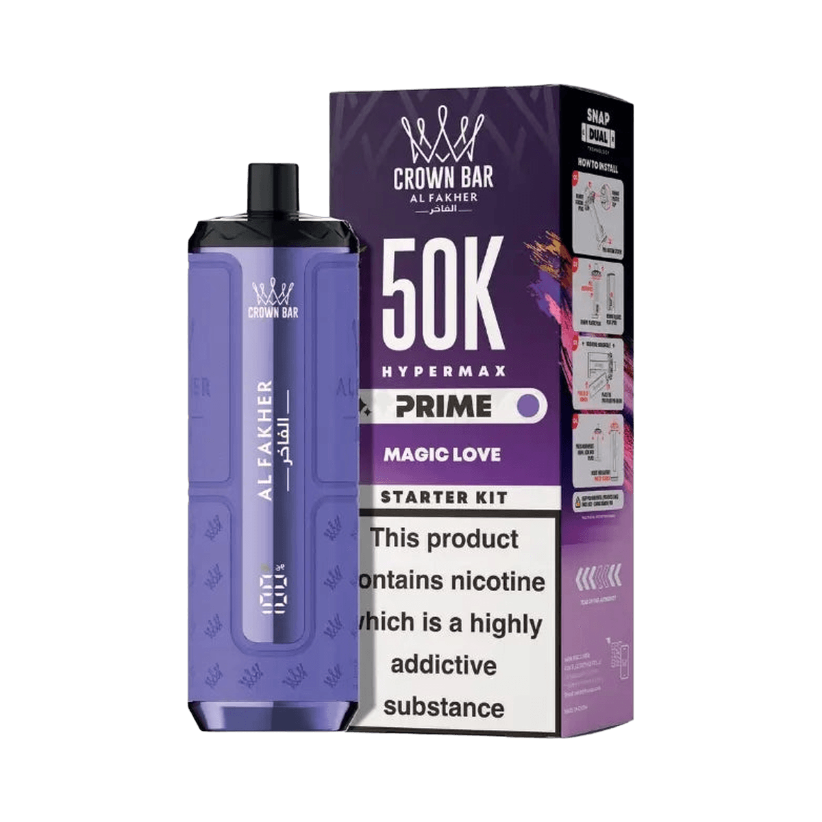 Al Fakher 50K Hypermax Prime Pod Kit - Magic Love - Beginner Vape Kits