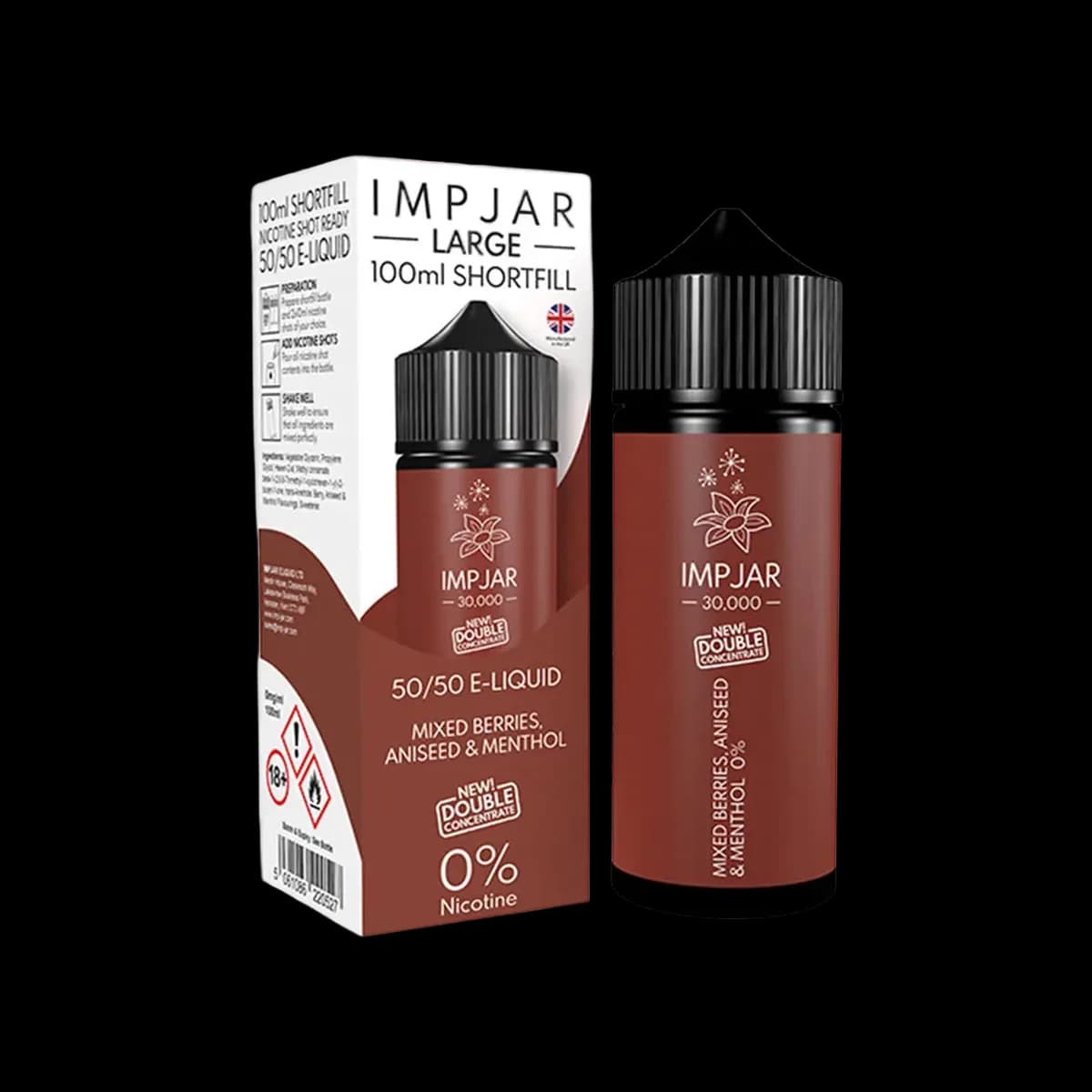 Mixed Berries Aniseed Menthol Shortfill E-Liquid by Imp Jar Large 100ml - 0mg E-Liquid