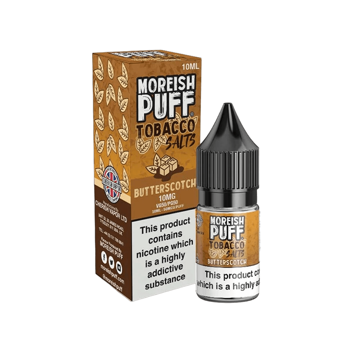 Moreish Puff Tobacco Nic Salt Box of 10 - Liquids