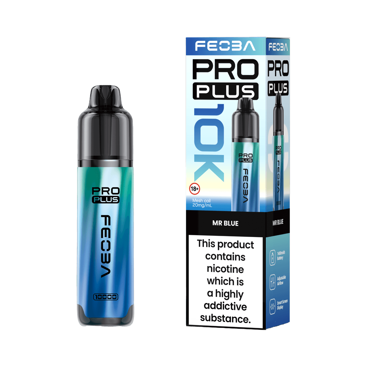 Feoba Pro Plus 10K Pod Kit - Mr Blue - Beginner Vape Kits