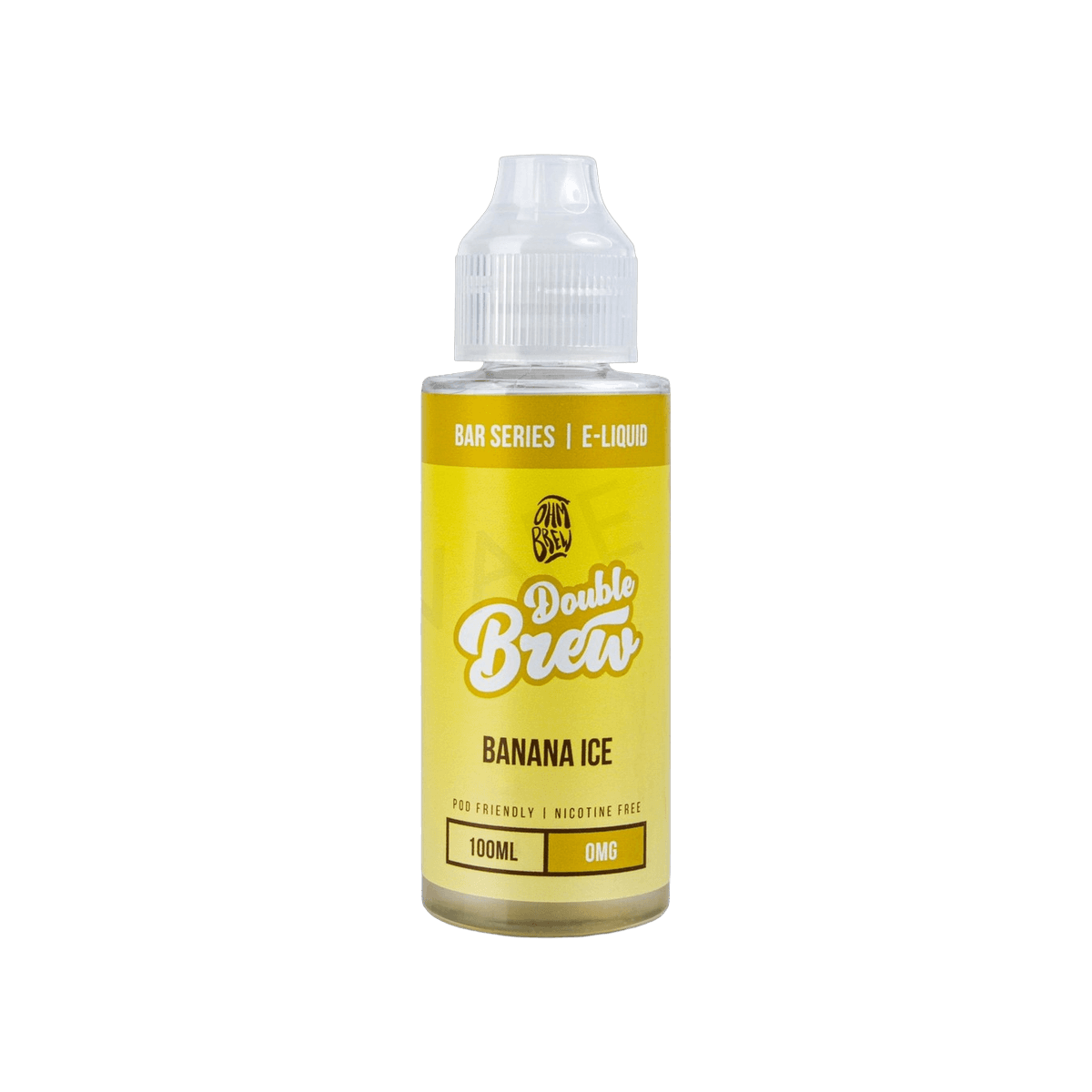 Banana Ice Shortfill E-Liquid by Double Brew Bar Series 100ml - 0mg E-Liquid