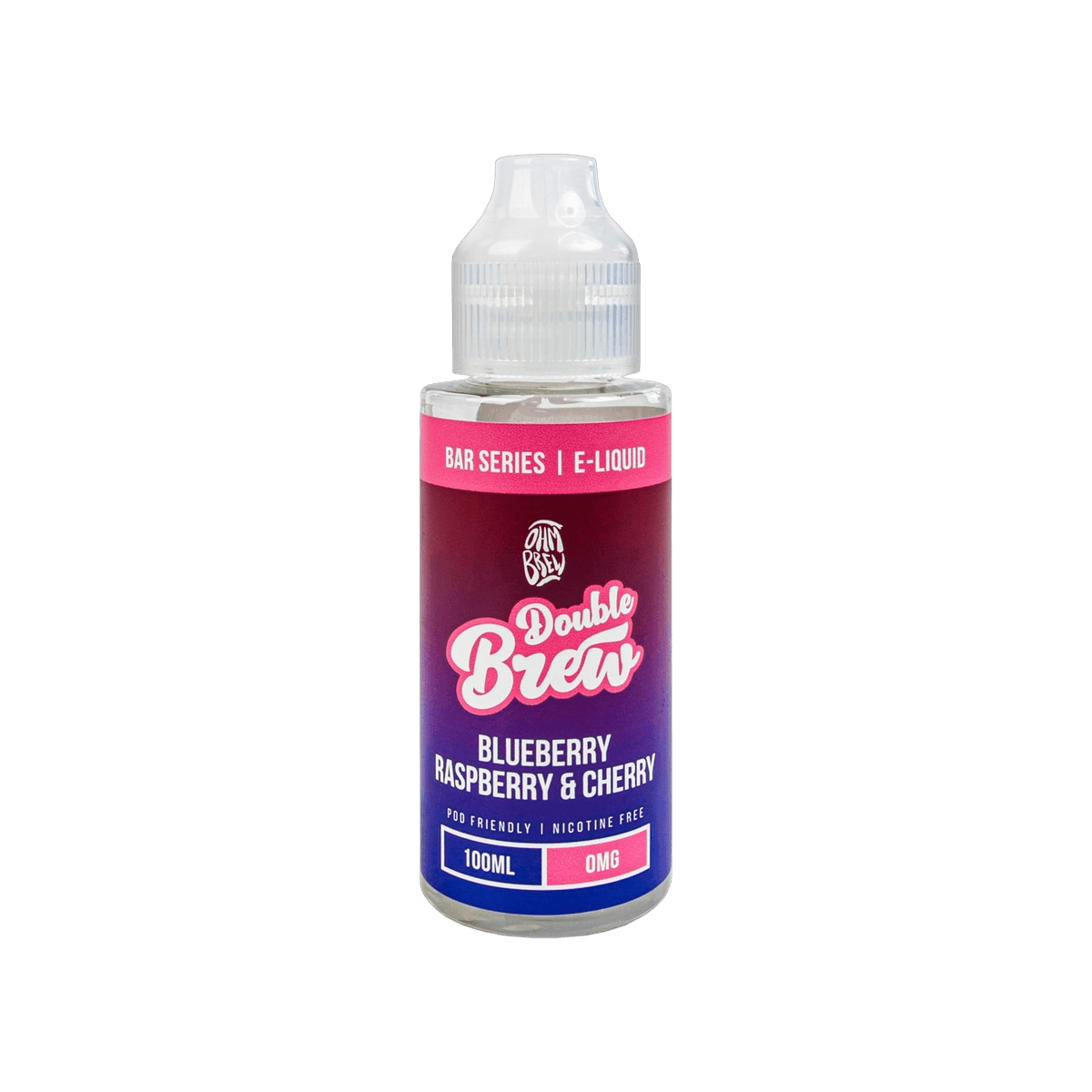 Blueberry Raspberry Cherry Shortfill E-Liquid by Double Brew Bar Series 100ml