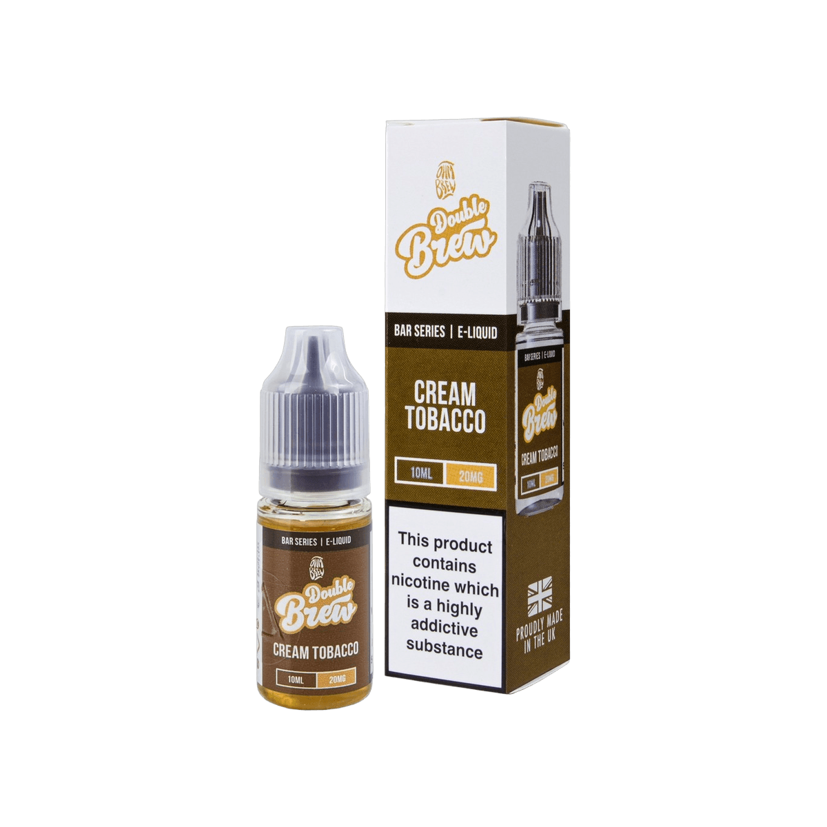 Cream Tobacco Nic Salt E-Liquid by Double Brew - 10mg E-Liquid