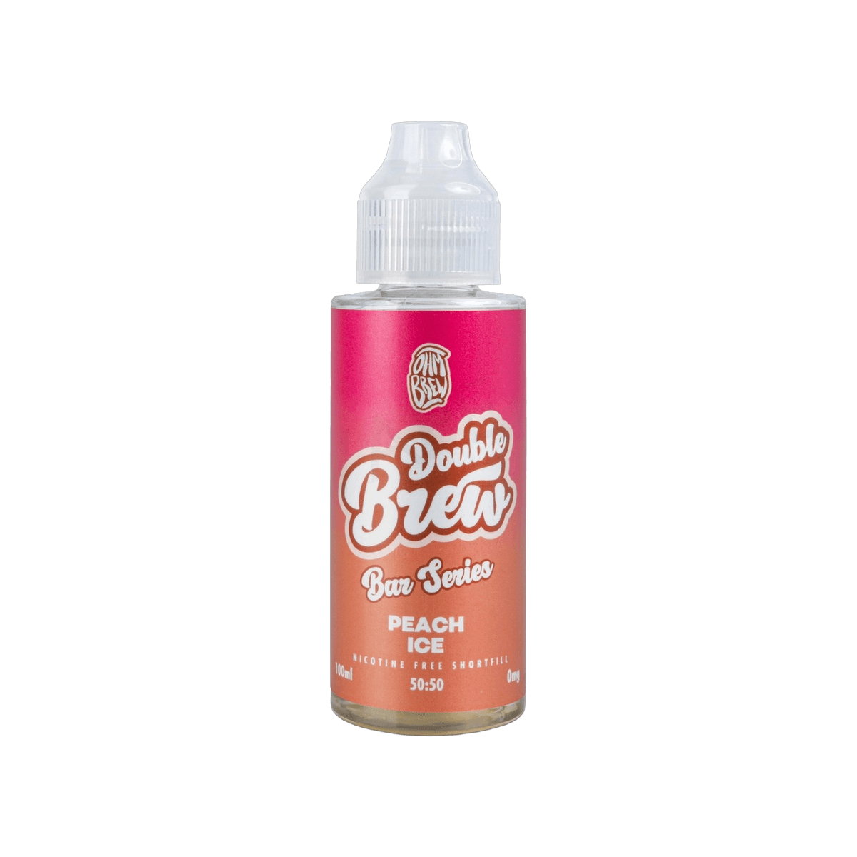 Peach Ice Shortfill E-Liquid by Double Brew Bar Series 100ml - 0mg E-Liquid