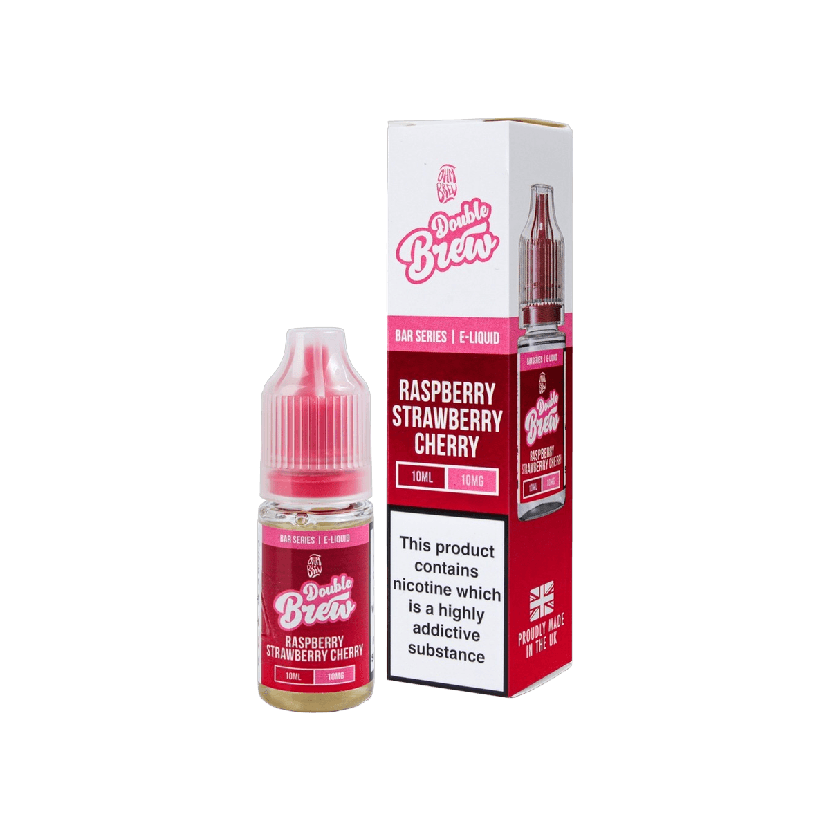 Raspberry Strawberry Cherry Nic Salt E-Liquid by Double Brew - 10mg E-Liquid