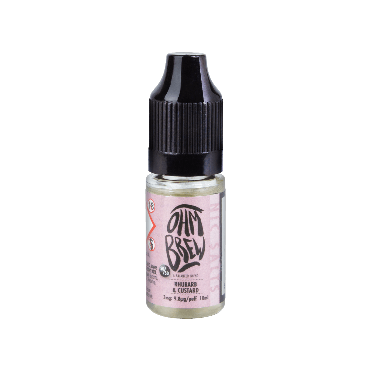 Rhubarb & Custard E-liquid by Ohm Brew 50/50 Nic Salts