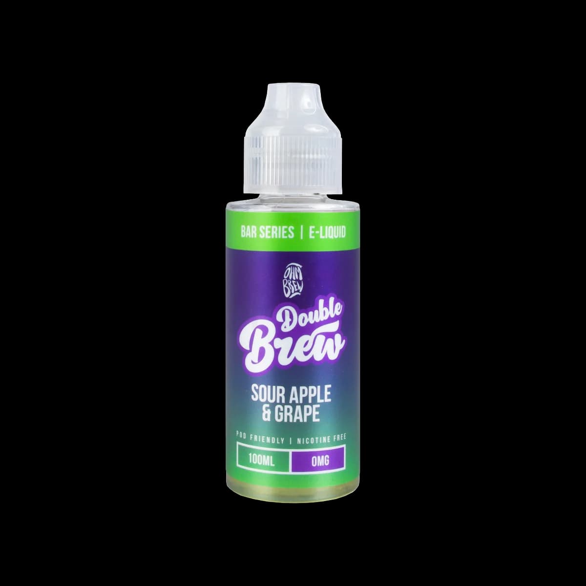 Sour Apple Grape Shortfill E-Liquid by Double Brew Bar Series 100ml - 0mg E-Liquid