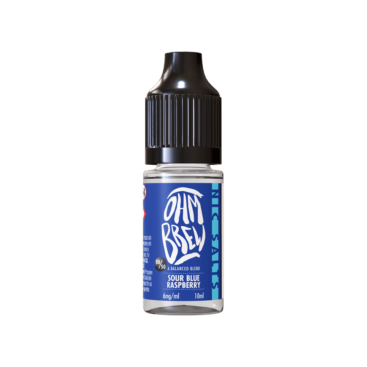 Sour Blue Raspberry E-Liquid by Ohm Brew 50/50 Nic Salts