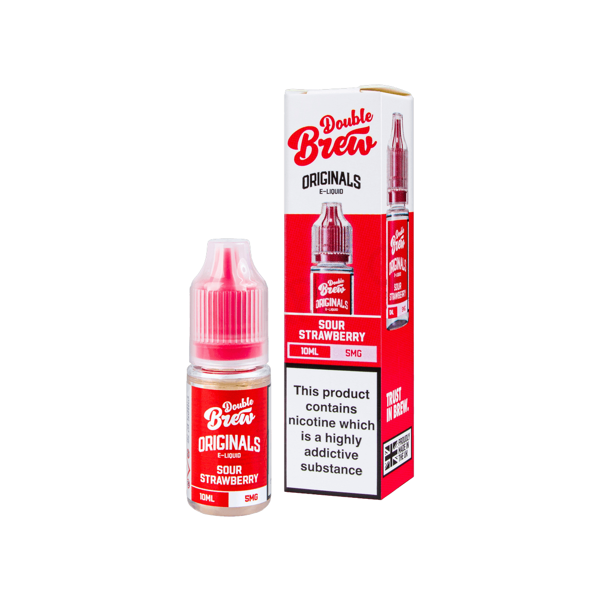 Sour Strawberry Nic Salt E-Liquid by Double Brew Originals