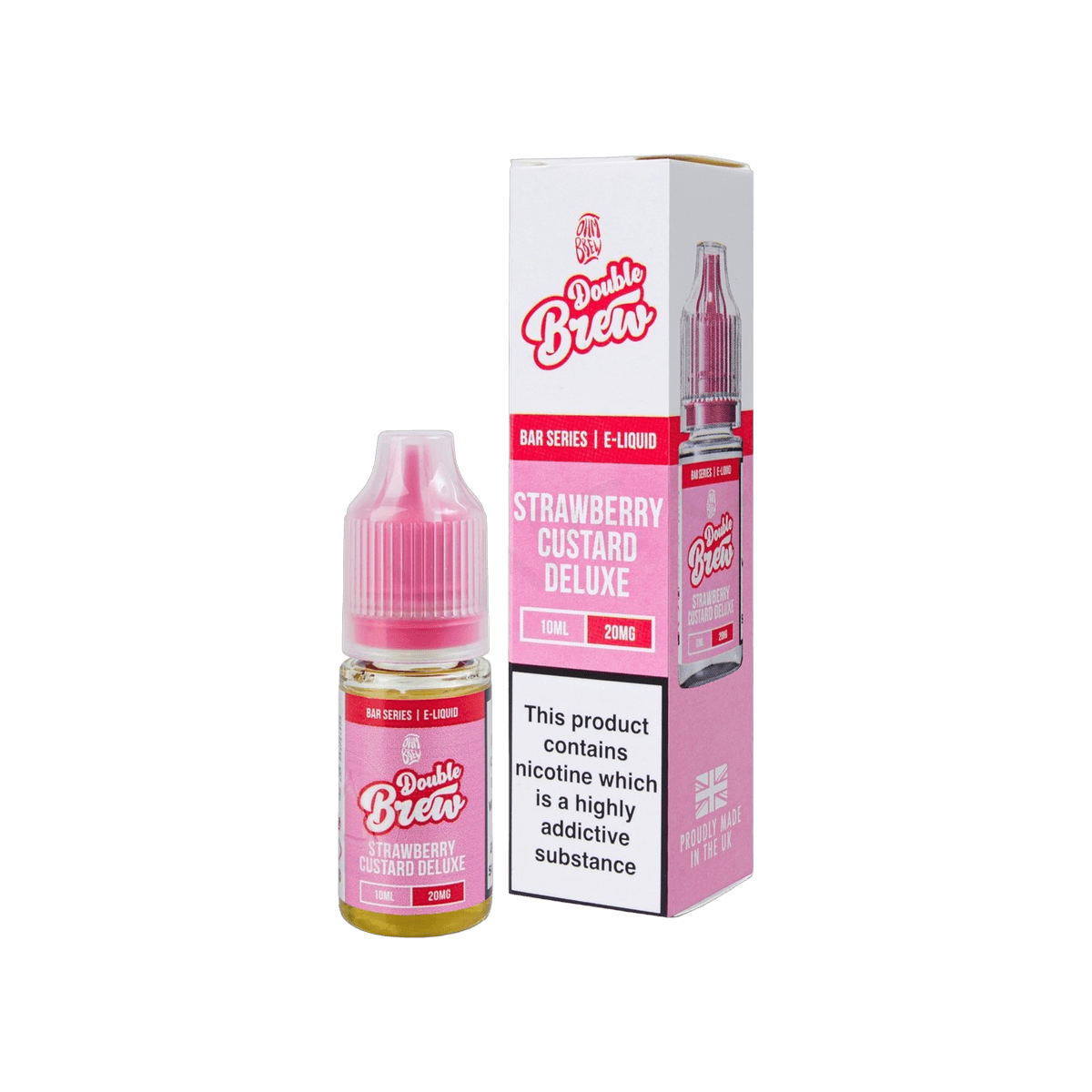 Strawberry Custard Deluxe Nic Salt E-Liquid by Double Brew - 10mg E-Liquid
