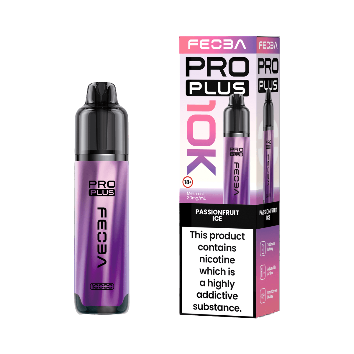Feoba Pro Plus 10K Pod Kit - Passionfruit Ice - Beginner Vape Kits