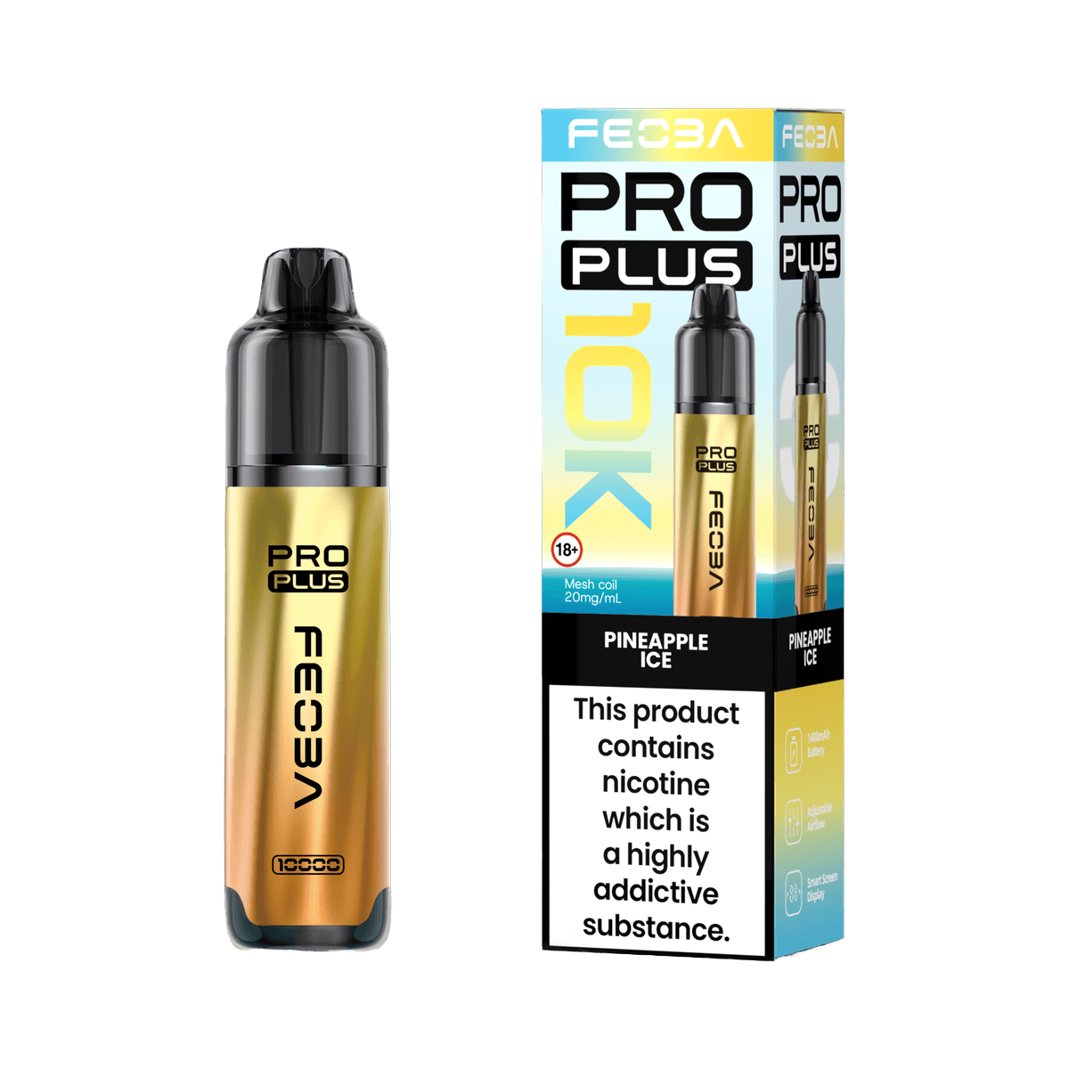 Feoba Pro Plus 10K Pod Kit - Pineapple Ice - Beginner Vape Kits