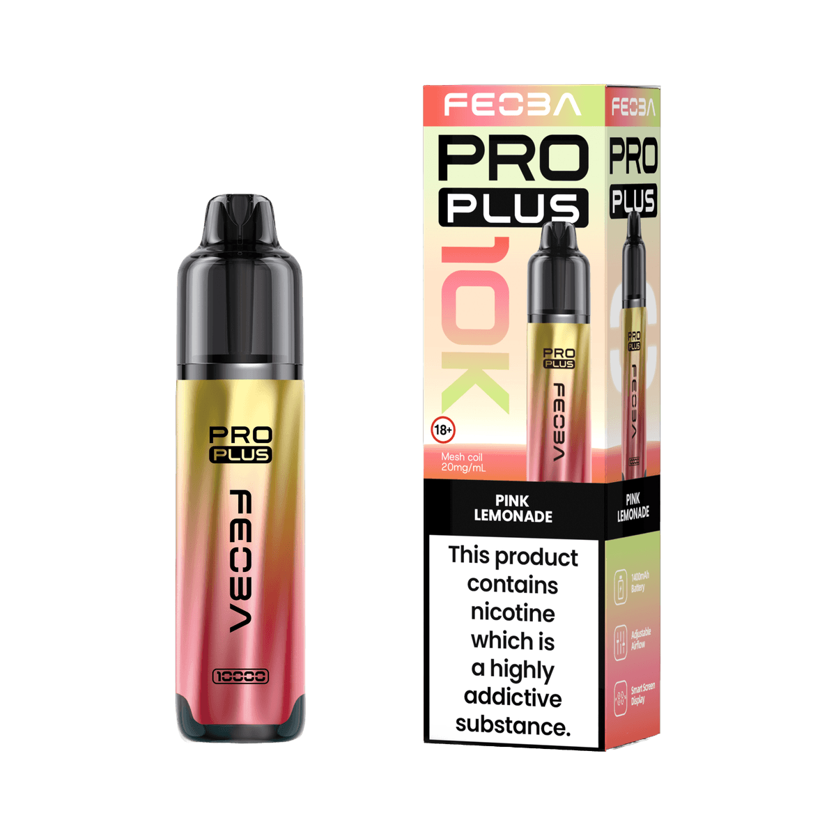 Feoba Pro Plus 10K Pod Kit - Pink Lemonade - Beginner Vape Kits