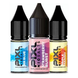 Pixl nic salt e-liquid bottles