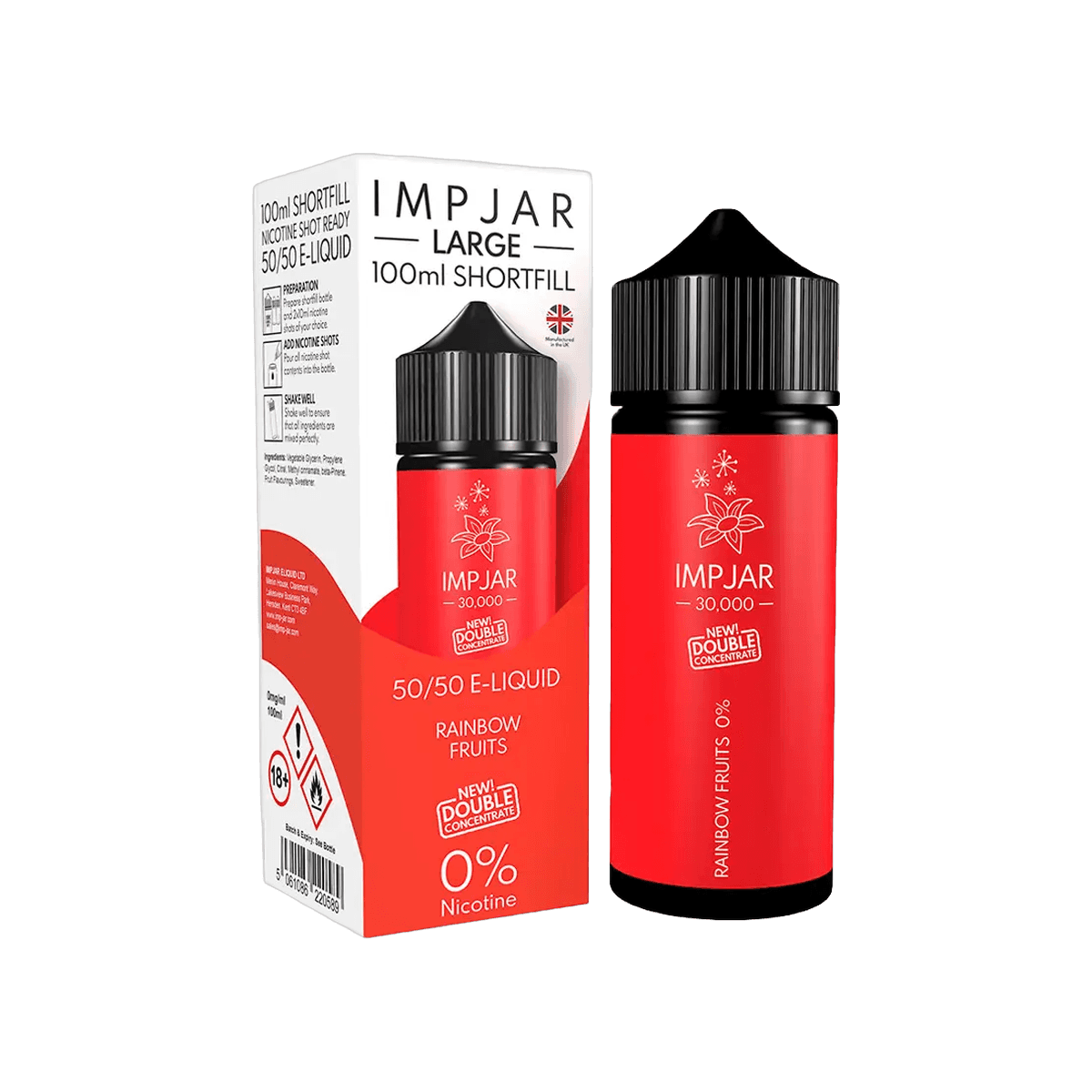 Rainbow Fruits Shortfill E-Liquid by Imp Jar Large 100ml - E-Liquids
