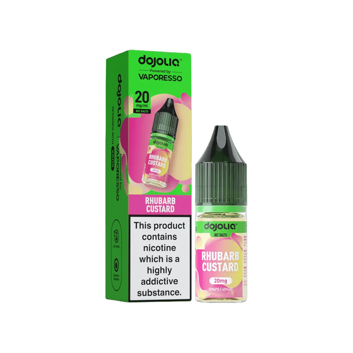 Rhubarb Custard Nic Salt E-Liquid by Dojoliq - E-Liquids