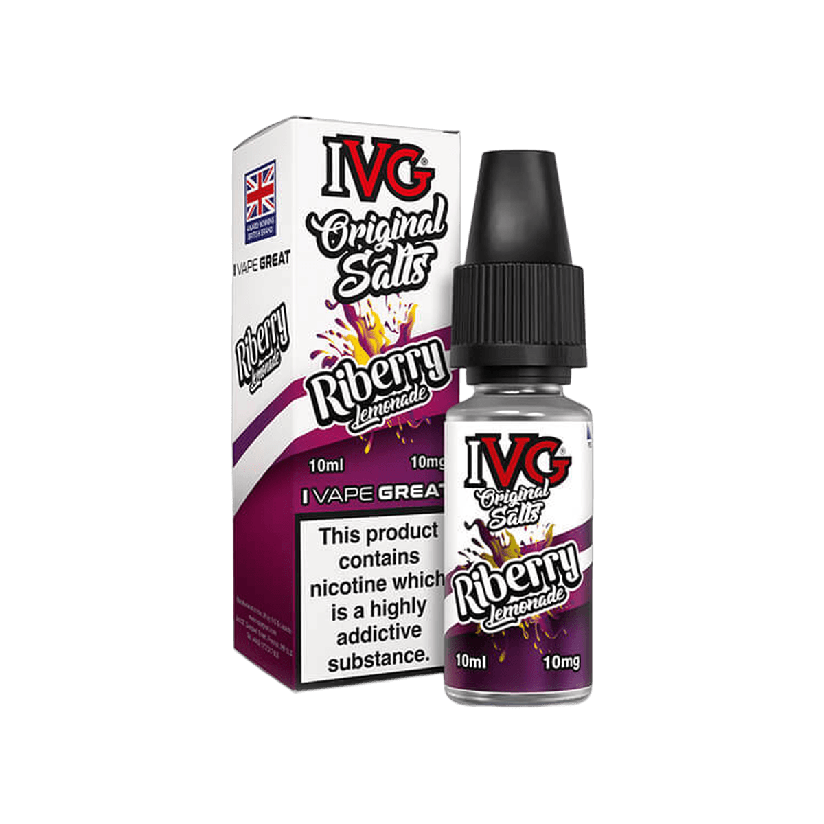 Riberry Lemonade E-Liquid by IVG Original Salts - 10mg E-Liquid