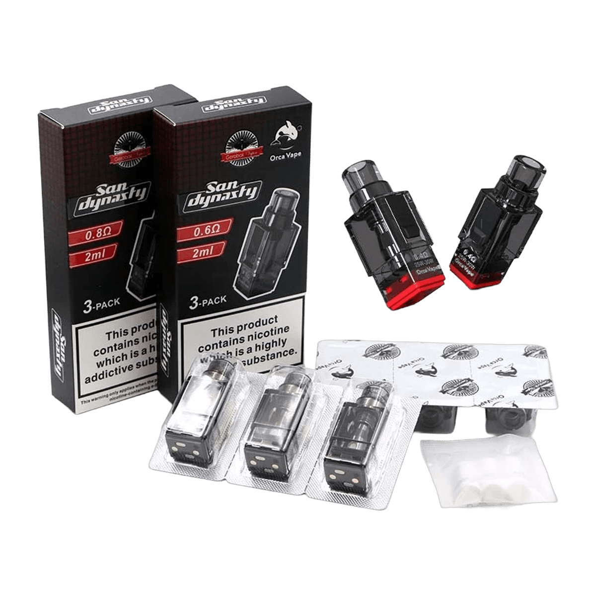 Orca Vape San Dynasty Replacement Pods 3 Pack - Orca Vape