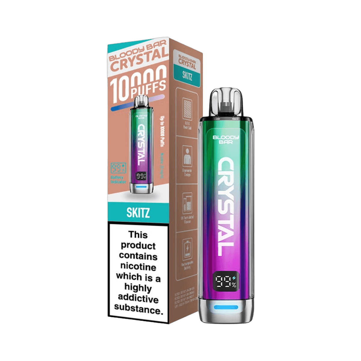 Bloody Bar Crystal 10K Prefilled Pod Kit - Skitz - Beginner Vape Kits