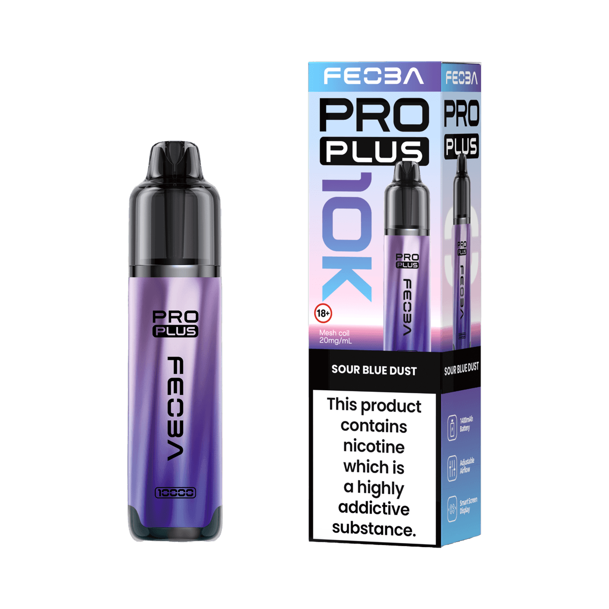 Feoba Pro Plus 10K Pod Kit - Sour Blue Dust - Beginner Vape Kits