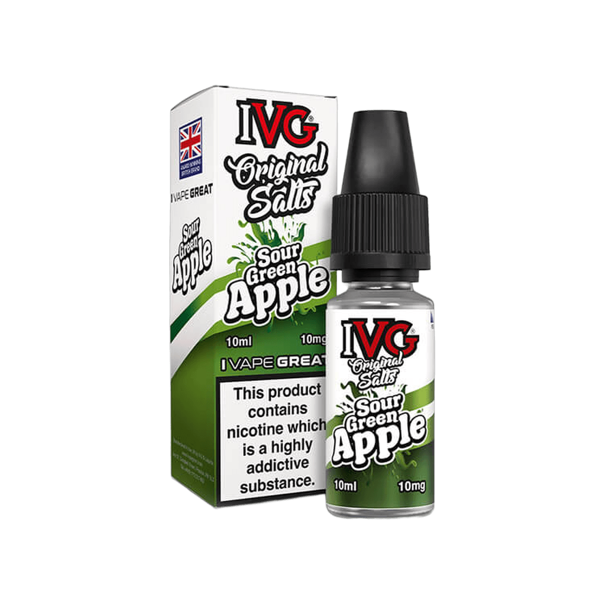 Sour Green Apple E-Liquid by IVG Original Salts - 10mg E-Liquid