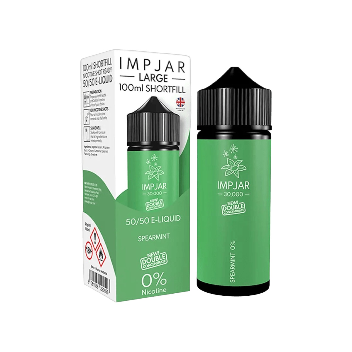 Spearmint Shortfill E-Liquid by Imp Jar Large 100ml