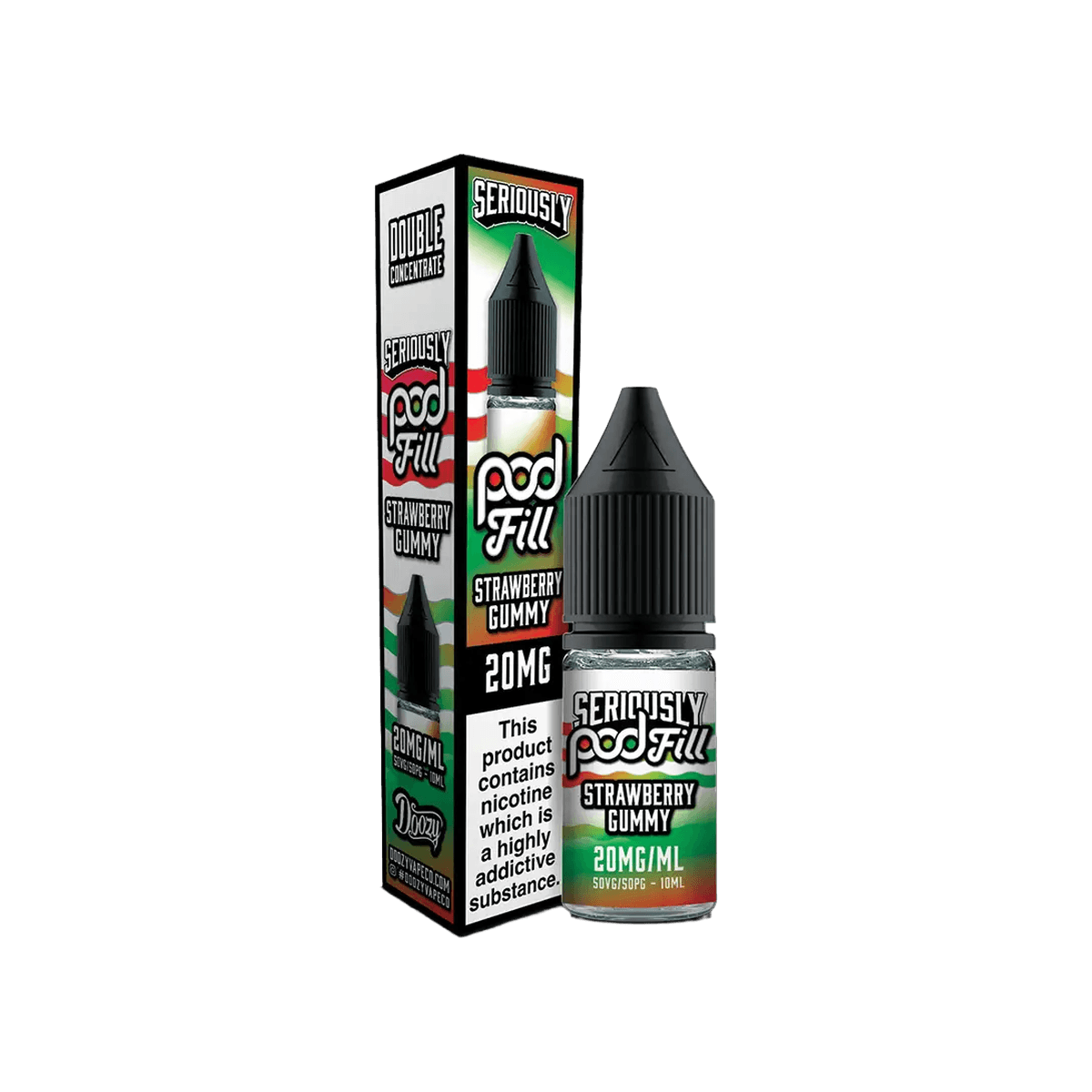 Strawberry Gummy Nic Salt E-Liquid by Seriously Pod Fill - 10mg E-Liquid