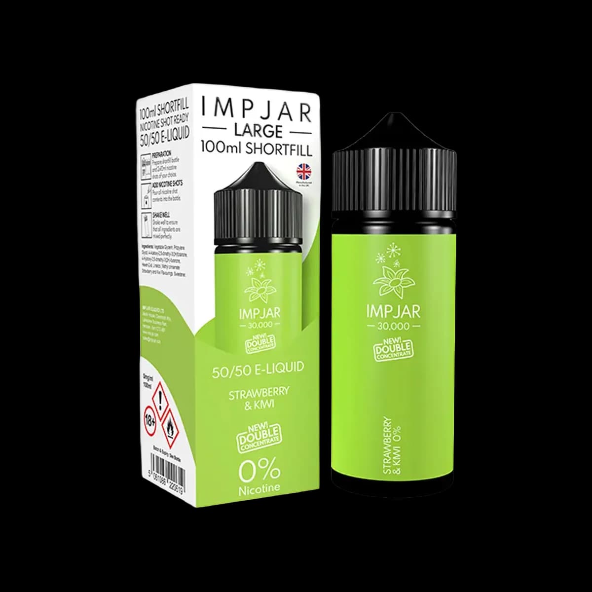 Strawberry Kiwi Shortfill E-Liquid by Imp Jar Large 100ml - E-Liquids