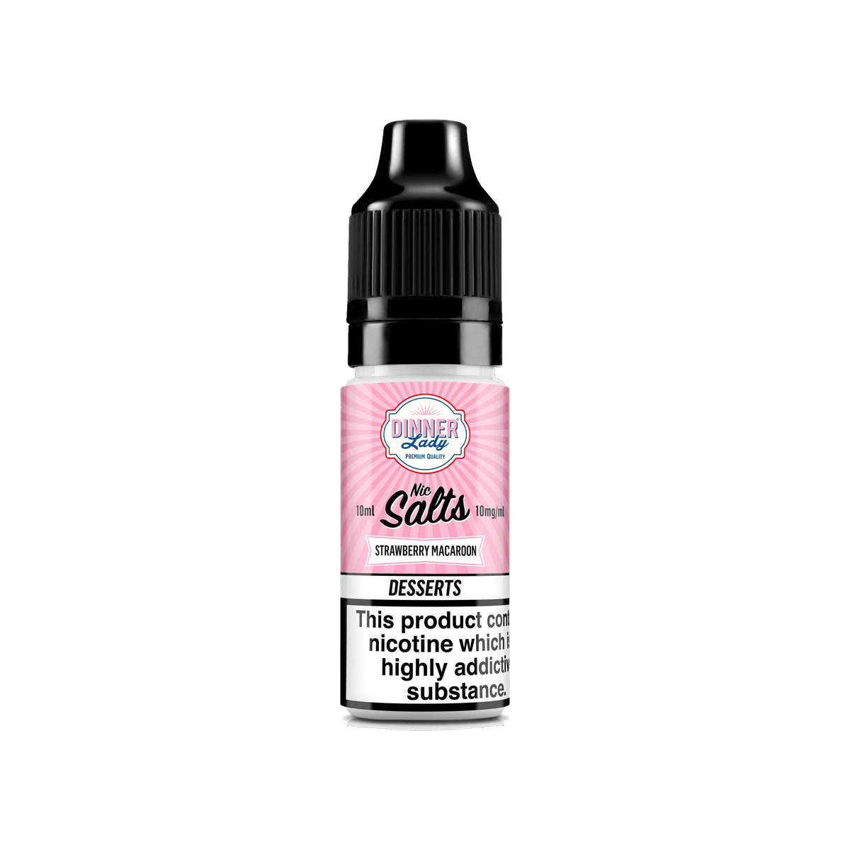 Strawberry Macaroon Nic Salt E-Liquid by Dinner Lady - 10mg E-Liquid