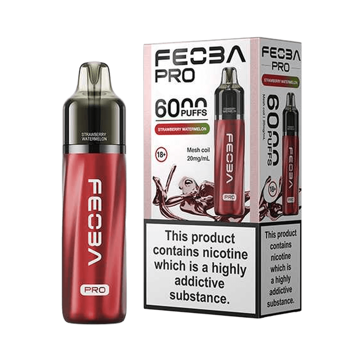 Feoba Pro 6000 Vape Kit - Strawberry Watermelon - Beginner Vape Kits