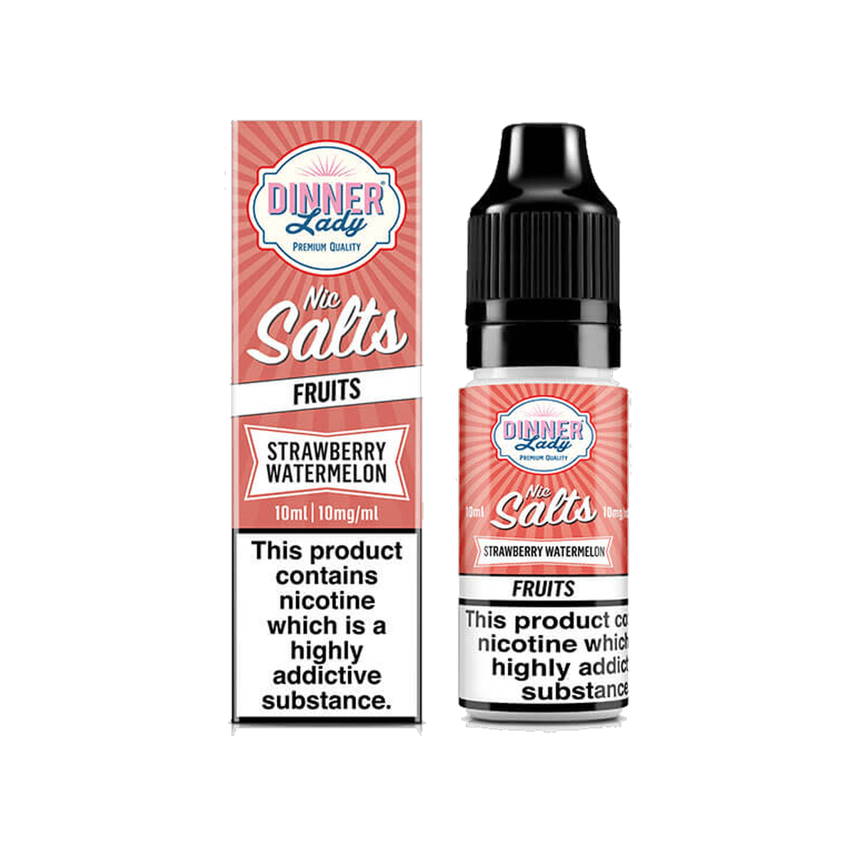 Strawberry Watermelon Nic Salt E-Liquid by Dinner Lady - 10mg E-Liquid