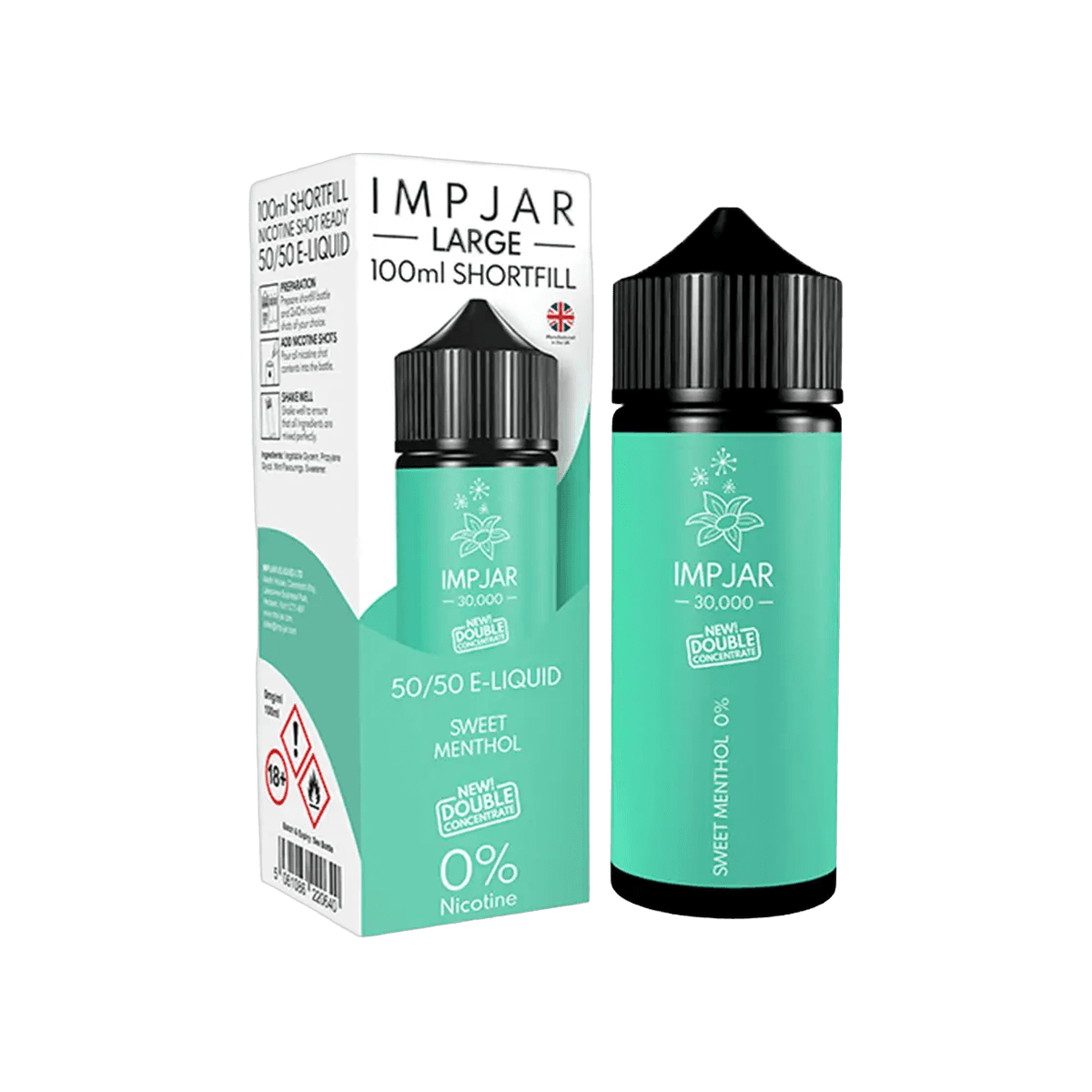 Sweet Menthol Shortfill E-Liquid by Imp Jar Large 100ml - E-Liquids