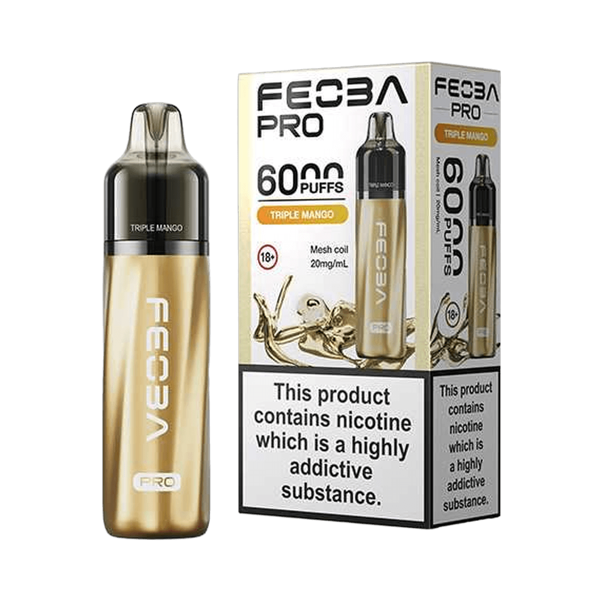 Feoba Pro 6000 Vape Kit - Triple Mango - Beginner Vape Kits