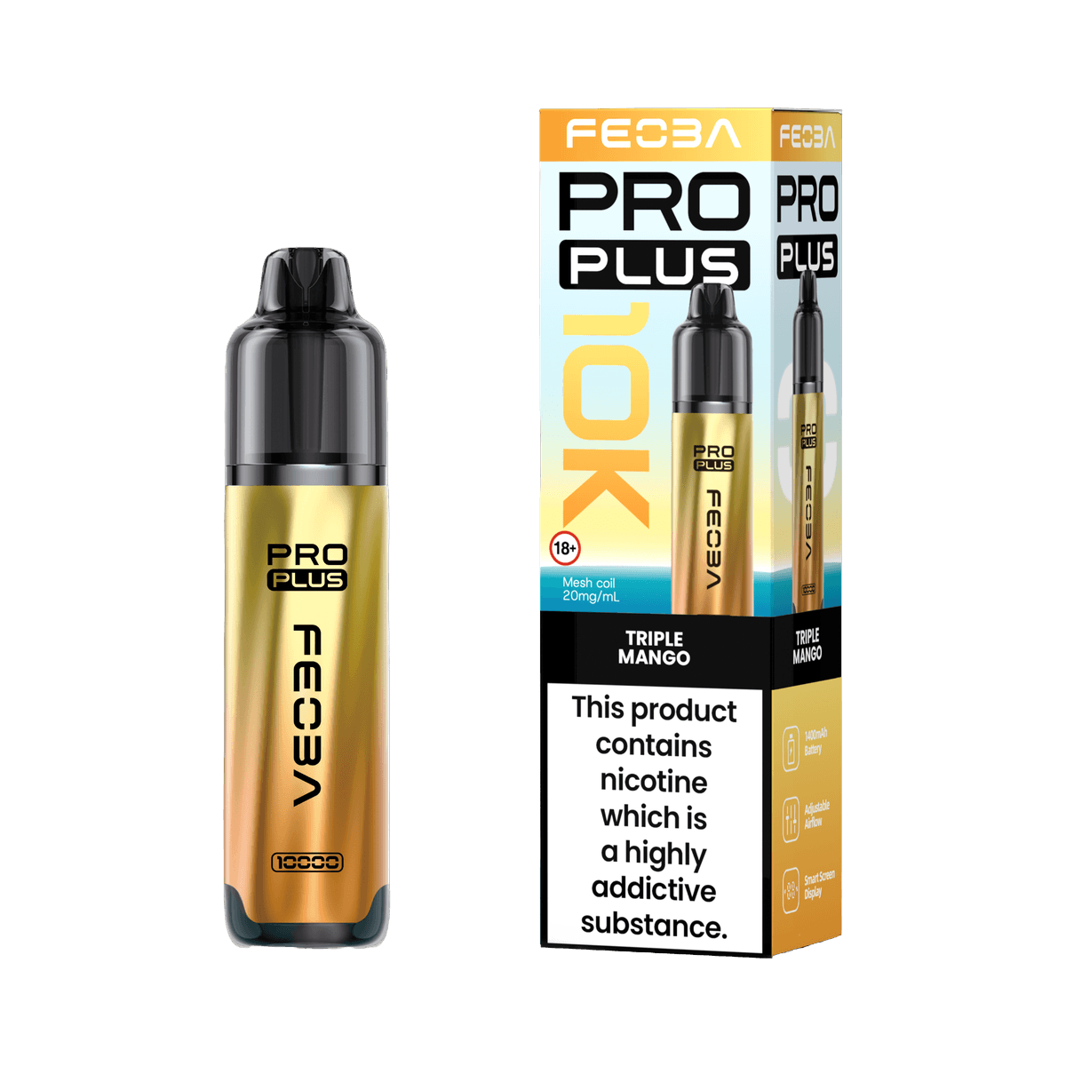 Feoba Pro Plus 10K Pod Kit - Triple Mango - Beginner Vape Kits