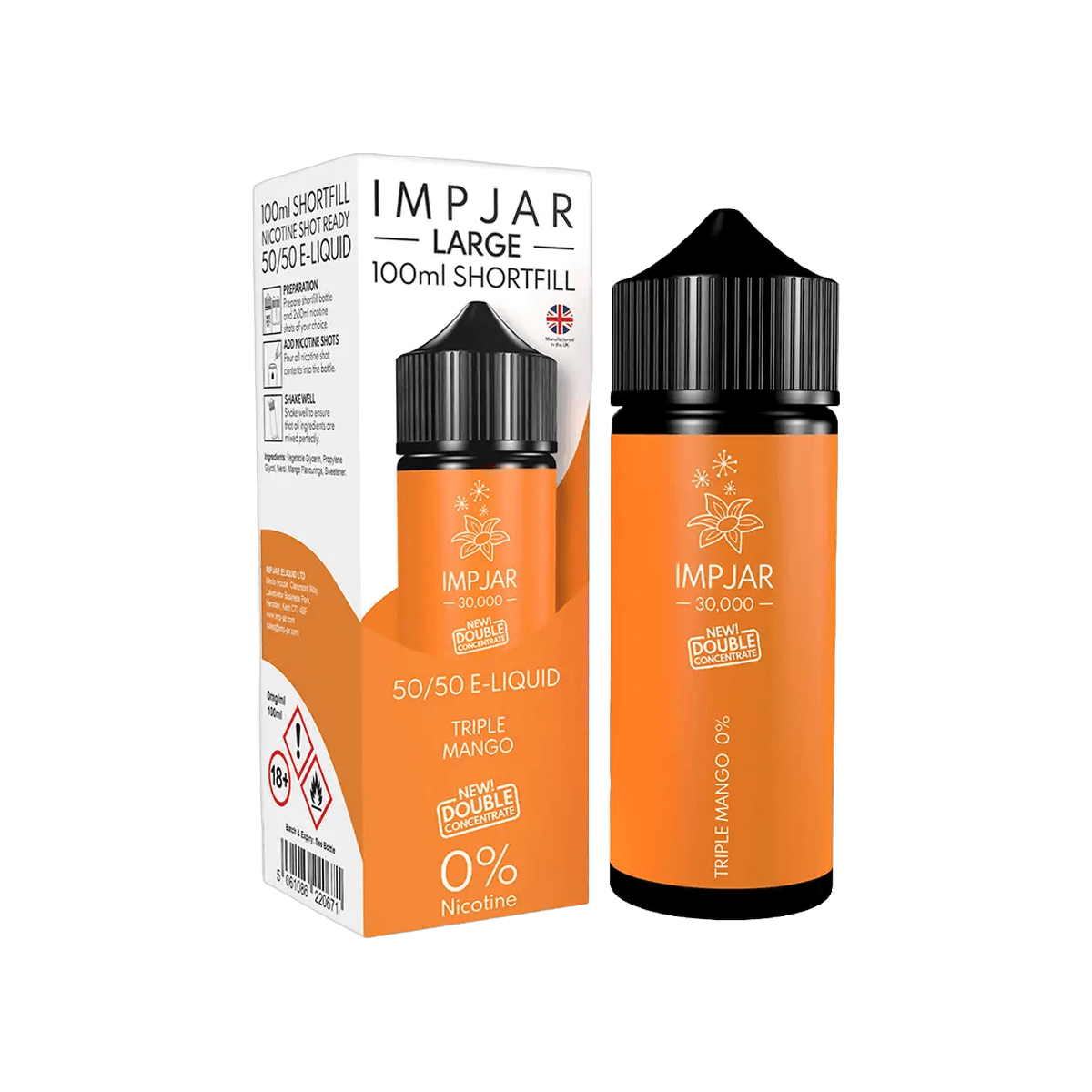 Triple Mango Shortfill E-Liquid by Imp Jar Large 100ml - 0mg E-Liquid