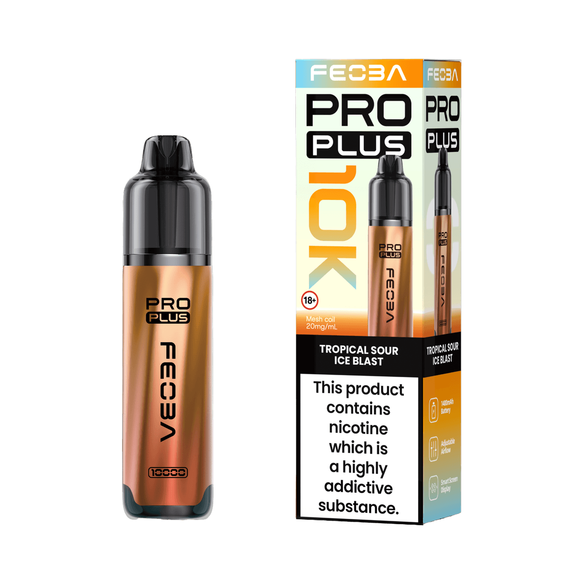 Feoba Pro Plus 10K Pod Kit - Tropical Sour Ice Blast - Beginner Vape Kits