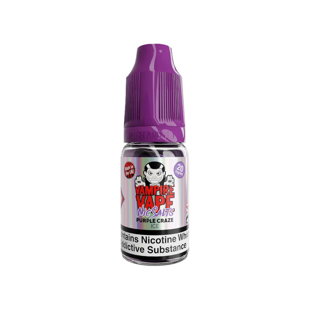 Purple Craze Ice Nic Salt E-Liquid by Vampire Vape - 10mg E-Liquid
