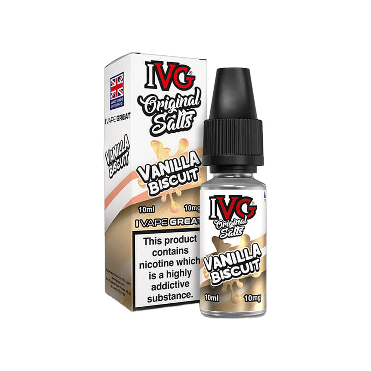 Vanilla Biscuit E-Liquid by IVG Original Salts - 10mg E-Liquid