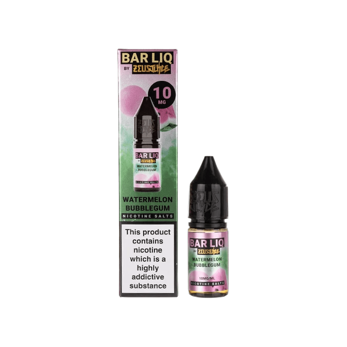 Watermelon Bubblegum Nic Salt E-Liquid by Bar Liq - 10mg E-Liquid