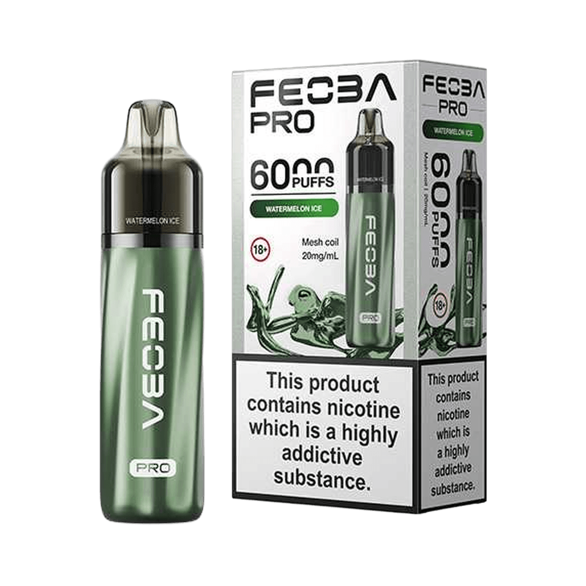 Feoba Pro 6000 Vape Kit - Watermelon Ice - Beginner Vape Kits