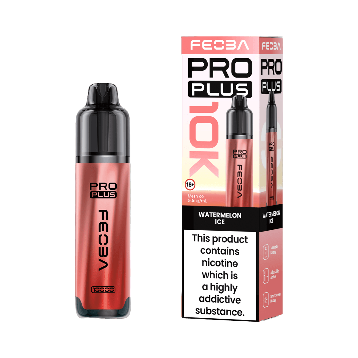 Feoba Pro Plus 10K Pod Kit - Watermelon Ice - Beginner Vape Kits